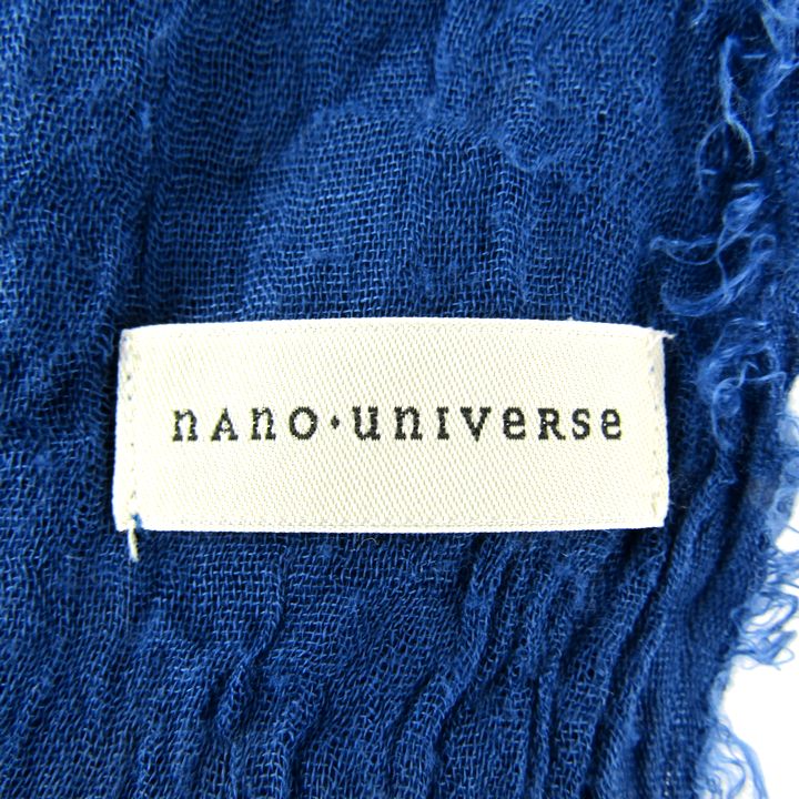 ナノユニバース ストール 無地 大判 ブランド 小物 レディース ブルー nano universe 【中古】 barce-13117627 barce サンプル画像2