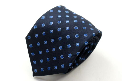 SIMPLE PHRASE CRAVAT シンプルフレーズクラバット ブランドネクタイ 花柄 小紋柄 ドット メンズ ネイビー 【中古】 SIMPLE PHRASE CRAVAT シンプルフレーズクラバット ブランドネクタイ 花柄 小紋柄 ドット メンズ ネイビー 【中古】