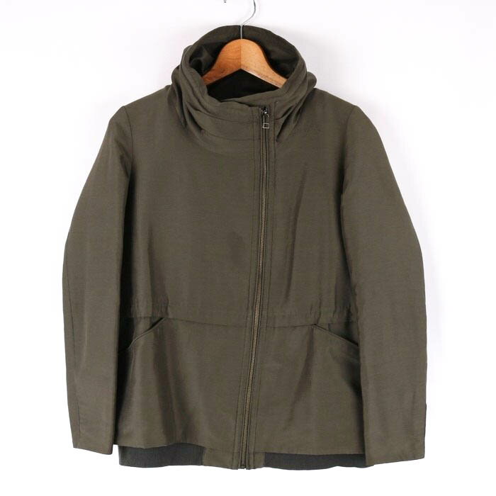カリテ ジャンパー ブルゾン ハイネック ライナーあり アウター レディース 1サイズ オリーブ qualite 【中古】