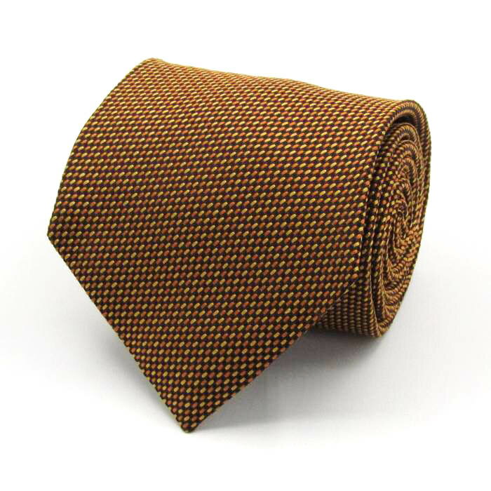 VISARUNO ヴィサルノ ブランド ネクタイ ドット グラデーション シルク 日本製 メンズ オレンジ 【中古】