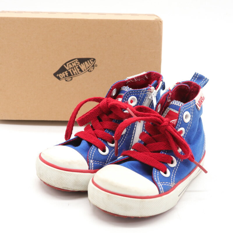 Vans ヴァンズ スニーカー ハイカット シューズ 靴 女の子用 ベビー 男の子用 14cmサイズ ブルー 【中古】