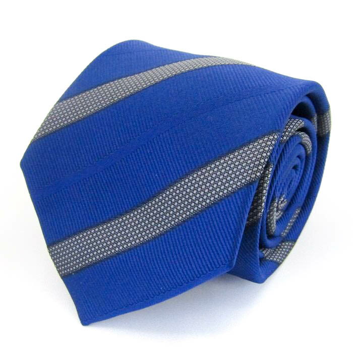 シンプルフレーズクラバット ブランドネクタイ ストライプ柄 メンズ ブルー SIMPLE PHRASE CRAVAT 【中古】