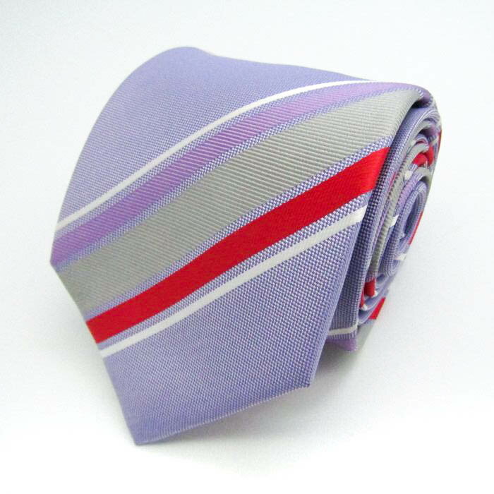 BRICK HOUSE ブリックハウス ブランド ネクタイ ストライプ柄 東京シャツ 未使用タグ付 メンズ パープル 【中古】