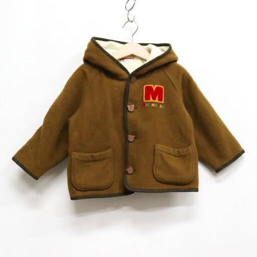 ミキハウス フリースジャケット フード付き ジャンパー 日本製 キッズ 男の子用 100サイズ ブラウン MIKIHOUSE 【中古】 ミキハウス フリースジャケット フード付き ジャンパー 日本製 キッズ 男の子用 100サイズ ブラウン MIKIHOUSE 【中古】