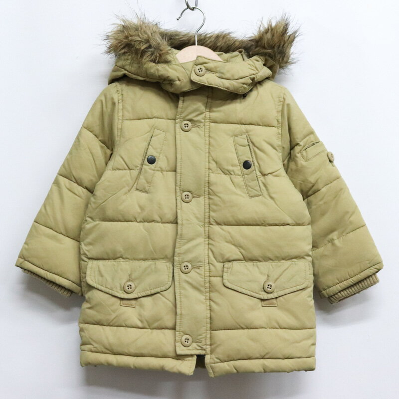 ギャップ ナイロンジャケット 中綿入り ジャンパー アウター キッズ 男の子用 100サイズ ベージュ GAP 【中古】