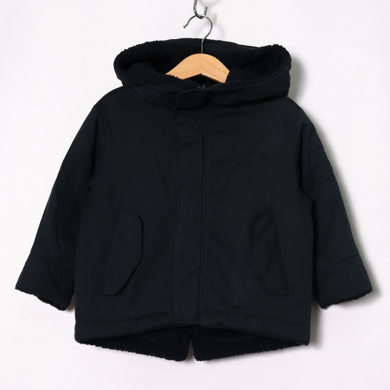 コムサイズム ジャケットコート リバーシブル ジャンパー アウター キッズ 男の子用 100Aサイズ ブラック COMME CA ISM 【中古】