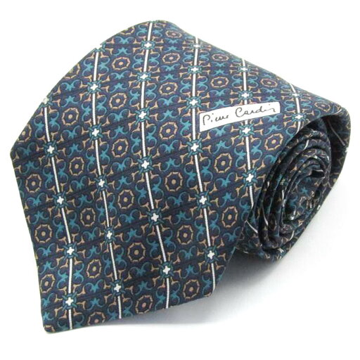 ピエールカルダン ブランドネクタイ ロゴ チェック柄 格子柄 ドット シルク フランス製 メンズ ネイビー Pierre Cardin 【中古】 ピエールカルダン ブランドネクタイ ロゴ チェック柄 格子柄 ドット シルク フランス製 メンズ ネイビー Pierre Cardin 【中古】
