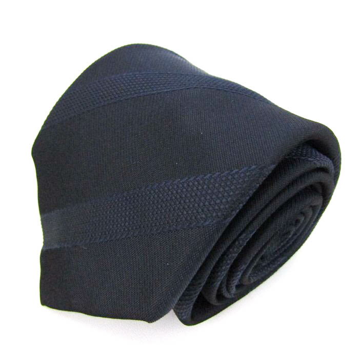 SIMPLE PHRASE CRAVAT シンプルフレーズクラバット ブランド ネクタイ ストライプ柄 メンズ ブラック 【中古】