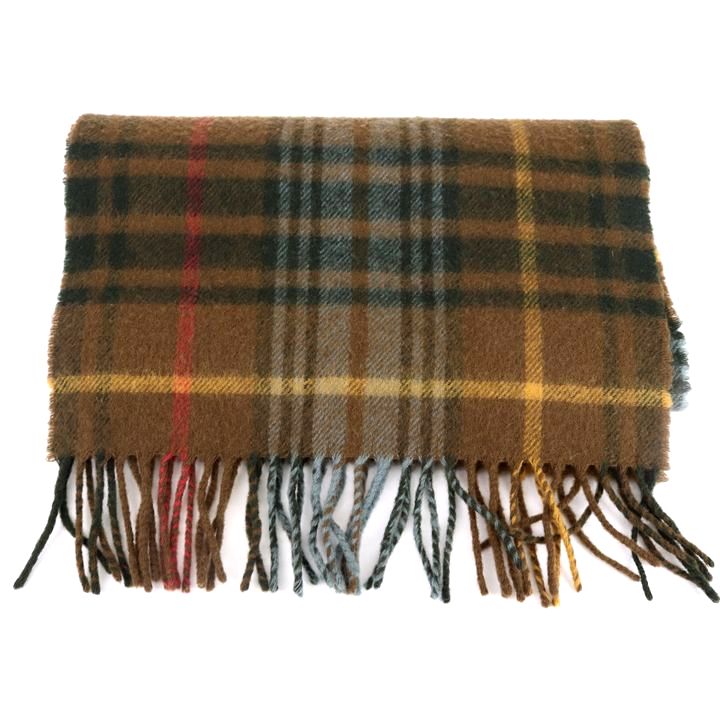 ジェームス ジョンストン マフラー チェック柄 ウール MUTED HUNTING STEWART レディース ブラウン Jam..