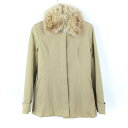 LAUTREAMONT ロートレアモン ステンカラーコート リアルファー 無地 アウター レディース 3サイズ カーキ 【中古】(4)