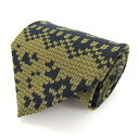 ザタイ ブランドネクタイ ノルディック柄 パネル柄 シルク 日本製 メンズ ネイビー THE TIE 【中古】