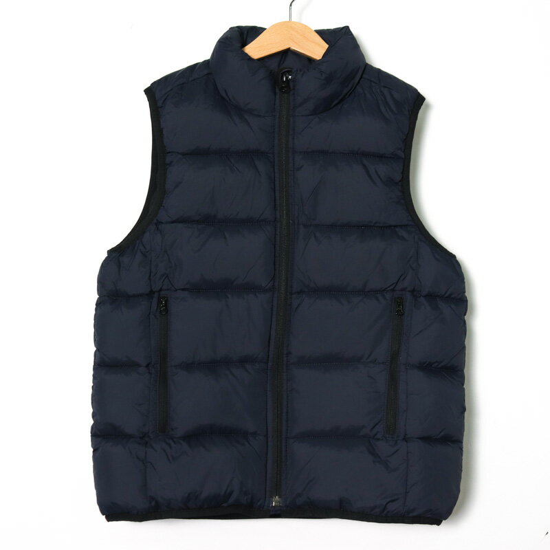 【期間限定50％OFF】ギャップ ダウンベスト 中綿入り アウター キッズ 男の子用 Mサイズ ネイビー GAP 【中古】