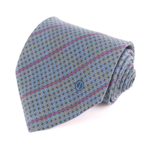 Dunhill ダンヒル ブランドネクタイ ストライプ柄 小紋柄 dロゴ シルク イタリア製 メンズ ブルー 【中古】 Dunhill ダンヒル ブランドネクタイ ストライプ柄 小紋柄 dロゴ シルク イタリア製 メンズ ブルー 【中古】