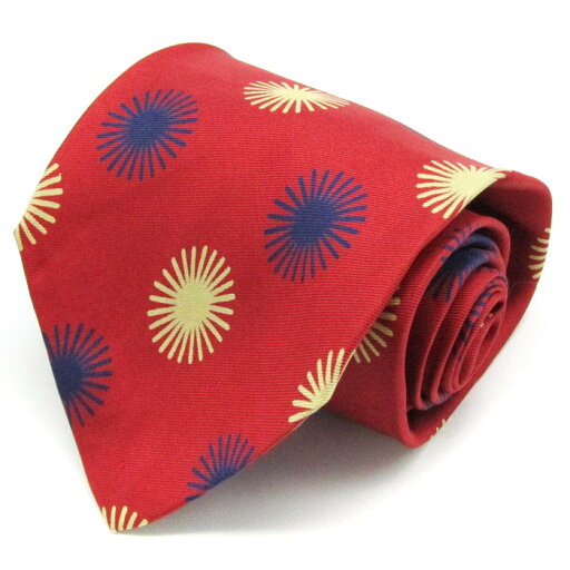 Jクルー ブランド ネクタイ シルク 総柄 メンズ レッド J.CREW 【中古】 Jクルー ブランド ネクタイ シルク 総柄 メンズ レッド J.CREW 【中古】
