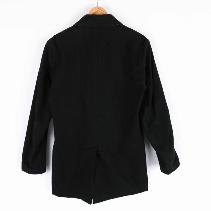 MEN'S MELROSE メンズメルローズ トレンチコート スプリングコート 無地 アウター 日本製 メンズ 3サイズ ブラック 【中古】