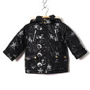 Daddy Oh Daddy ダディオダディ ナイロンジャケット 星柄 中綿入りジャンパー アウター ベビー 男の子用 90サイズ ブラック 【中古】