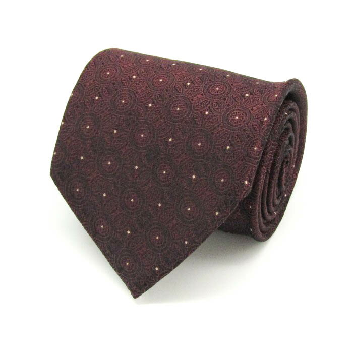 Durban ダーバン ブランド ネクタイ シルク ドット柄 総柄 メンズ パープル 【中古】