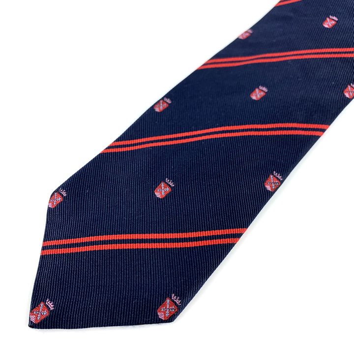 リキエルオム ブランドネクタイ ロイヤルクレスト シルク フランス製 メンズ ネイビー RYKIEL HOMME 【中古】
