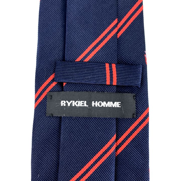 リキエルオム ブランドネクタイ ロイヤルクレスト シルク フランス製 メンズ ネイビー RYKIEL HOMME 【中古】