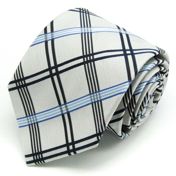 BRICK HOUSE ブリックハウス ブランド ネクタイ 格子柄 チェック柄 東京シャツ メンズ ホワイト 【中古】