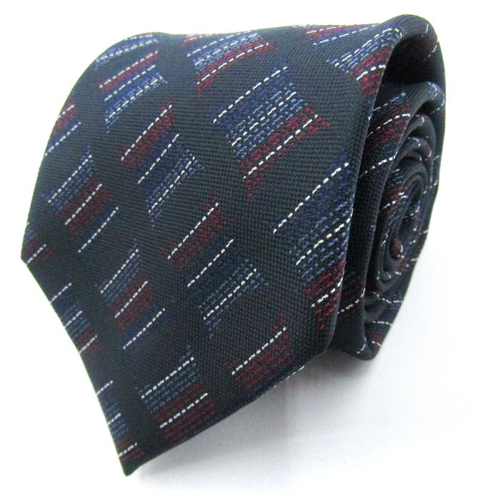 ブリックハウス ブランド ネクタイ チェック柄 格子柄 シルク メンズ ネイビー BRICK HOUSE 【中古】