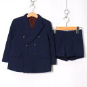 FURAIDESU フライデス スーツ ジャケット ダブルブレスト 半ズボンフォーマル 卒入園式 日本製 キッズ 男の子用 115サイズ ネイビー 【中古】