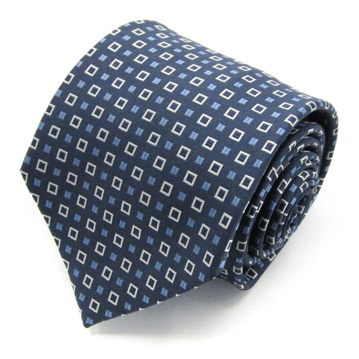 BRICK HOUSE ブリックハウス ブランド ネクタイ シルク 小紋柄 総柄 東京シャツ メンズ ネイビー 【中古】