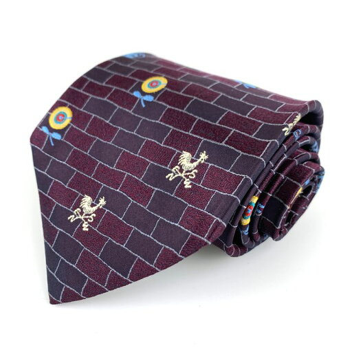 ザタイ ブランドネクタイ 総柄 シルク 日本製 UICC メンズ パープル THE TIE 【中古】 ザタイ ブランドネクタイ 総柄 シルク 日本製 UICC メンズ パープル THE TIE 【中古】
