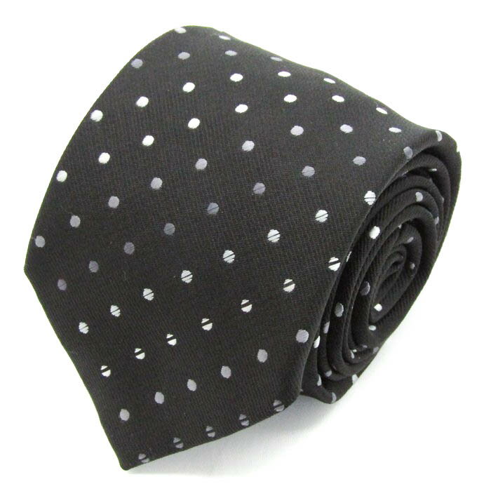 シンプルフレーズクラバット ブランド ネクタイ ドット柄 メンズ ブラック SIMPLE PHRASE CRAVAT 【中古】