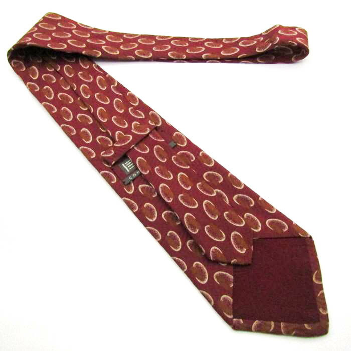 ザタイ ブランドネクタイ ワイドタイ 小紋柄 シルク 日本製 メンズ ワインレッド THE TIE 【中古】