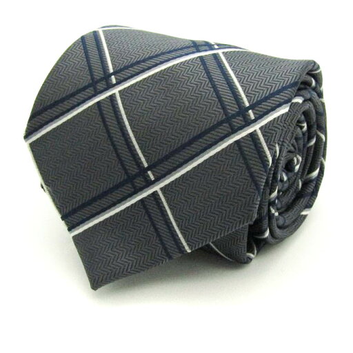シンプルフレーズクラバット ブランド ネクタイ チェック柄 格子柄 ヘリンボーン柄 メンズ グレー SIMPLE PHRASE CRAVAT 【中古】 シンプルフレーズクラバット ブランド ネクタイ チェック柄 格子柄 ヘリンボーン柄 メンズ グレー SIMPLE PHRASE CRAVAT 【中古】
