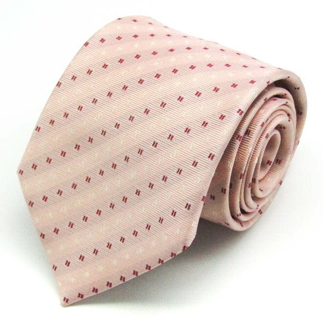 インティメージ ブランド ネクタイ シルク ストライプ柄 小紋柄 メンズ ピンク INTIMAGE 【中古】