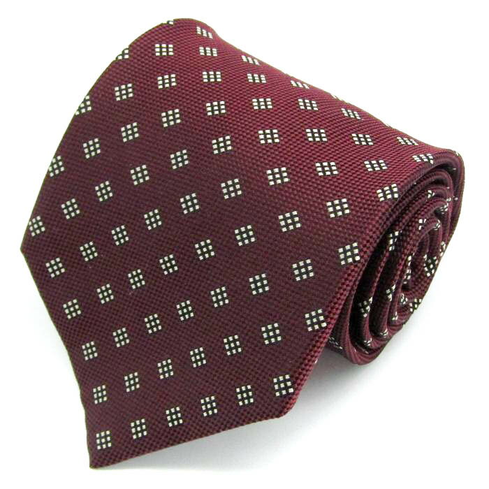 ユキトリイ ブランド ネクタイ ドット 格子柄 シルク 日本製 メンズ ブラウン YUKI TORII 【中古】