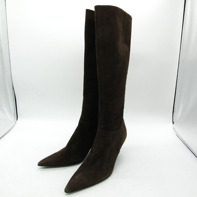 ストロベリーフィールズ ロングブーツ ブランド 靴 シューズ 日本製 レディース 23.5サイズ ブラウン S..