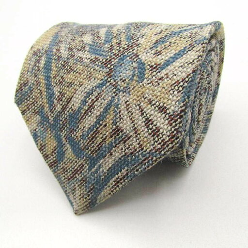 THE TIE ザタイ ブランド ネクタイ 総柄 花柄 シルク 日本製 PO メンズ ベージュ 【中古】 THE TIE ザタイ ブランド ネクタイ 総柄 花柄 シルク 日本製 PO メンズ ベージュ 【中古】