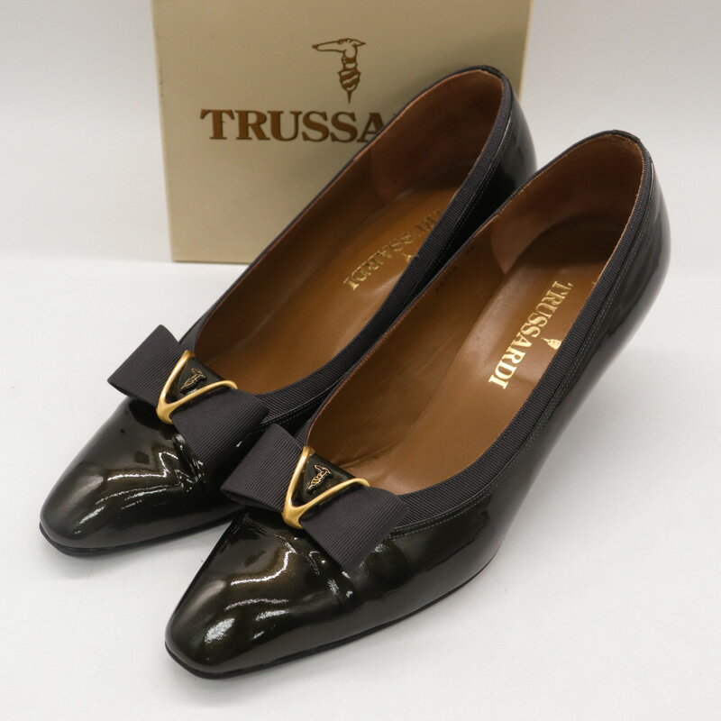 TRUSSARDI トラサルディ パンプス ブランド 靴 シューズ 日本製 レディース 24サイズ グレー 【中古】