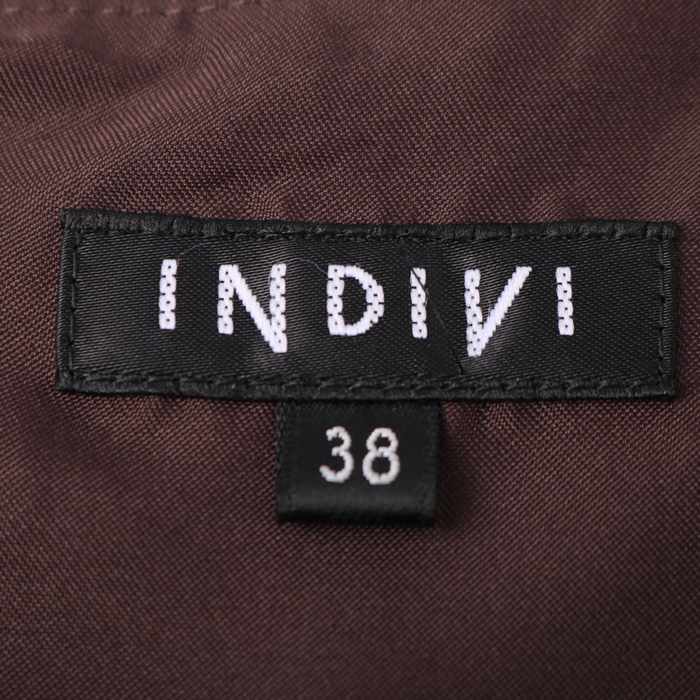 INDIVI インディヴィ ワンピース トップス ノースリーブ 付属品ベルト有り レディース 38サイズ ブラウン 【中古】