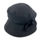 Eclettico エクレティコ ハット コサージュ付き 日本製 帽子 ブランド レディース 57サイズ ブラック 【中古】