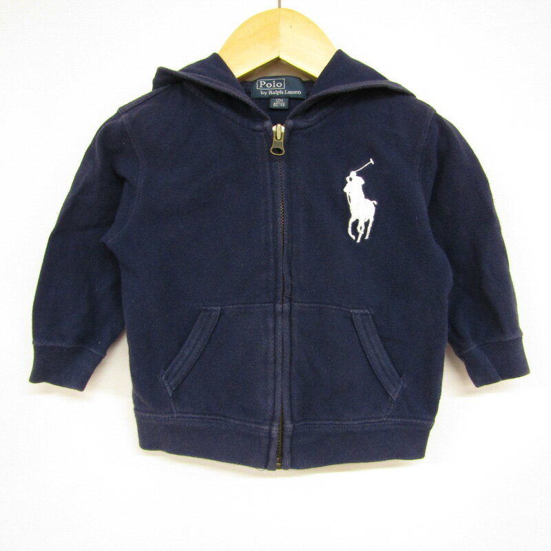 Polo by Ralph Lauren ポロバイラルフローレン パーカースウェット ビッグポニーロゴ ベビー 男の子用 12M 80/48サイズ ネイビー 【中..