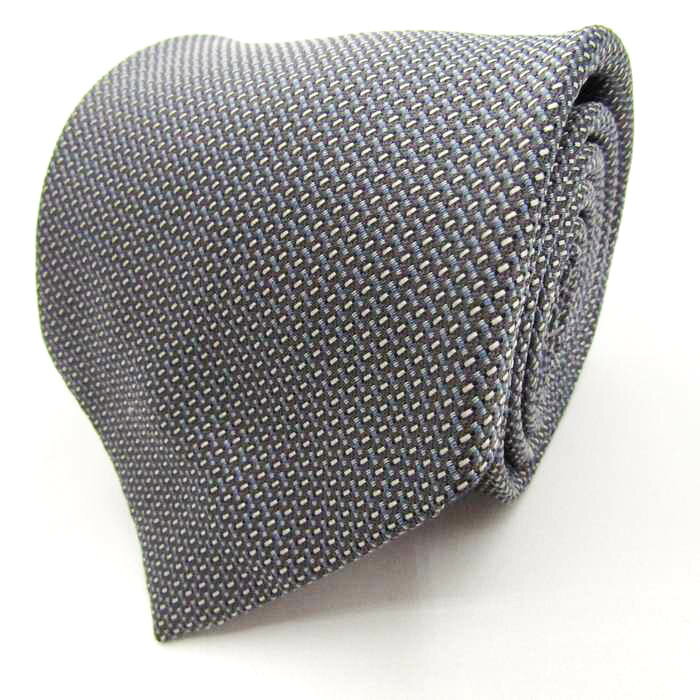 レミュー ブランド ネクタイ 格子柄 シルク PO メンズ グレー LES MUES 【中古】