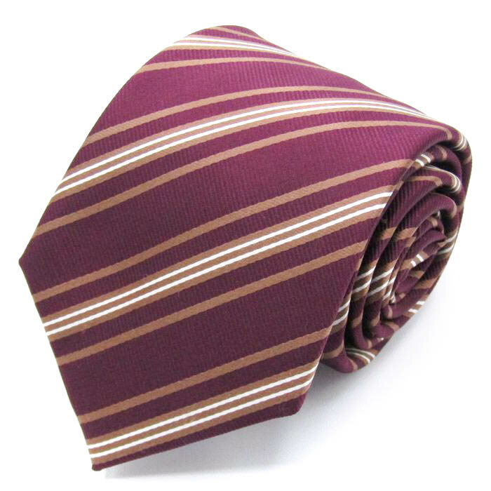 SIMPLE PHRASE CRAVAT シンプルフレーズクラバット ブランド ネクタイ ストライプ柄 PO メンズ パープル 【中古】