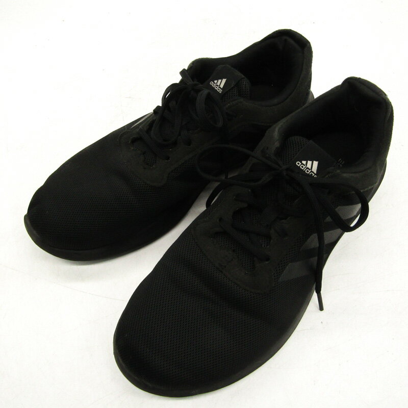 adidas アディダス スニーカー ローカット コアレーサー FX3593 シューズ 靴 黒 メンズ 26.5サイズ ブラック 【中古】 1