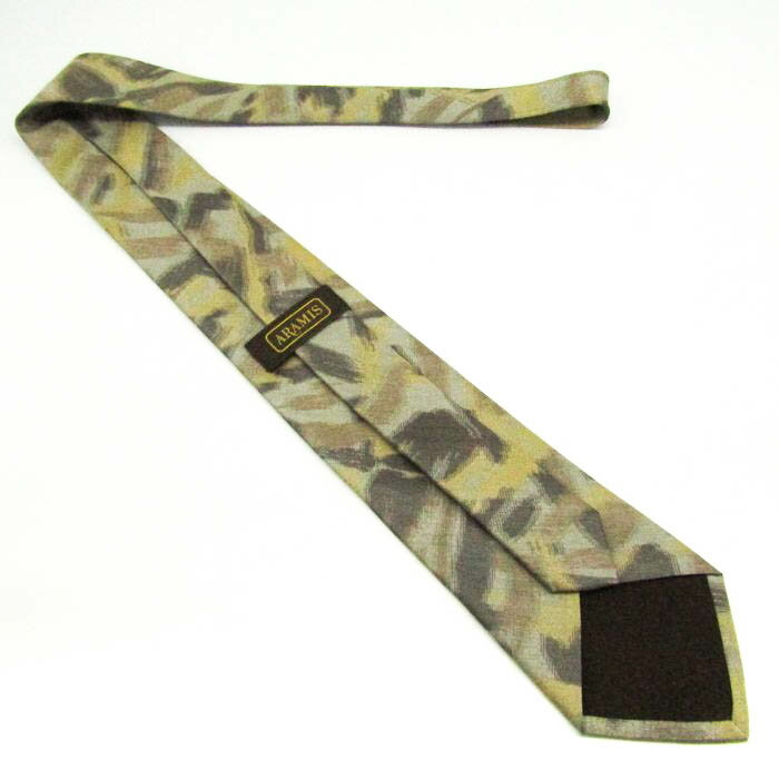 アラミス ブランドネクタイ 総柄 シルク PO メンズ イエロー ARAMIS 【中古】