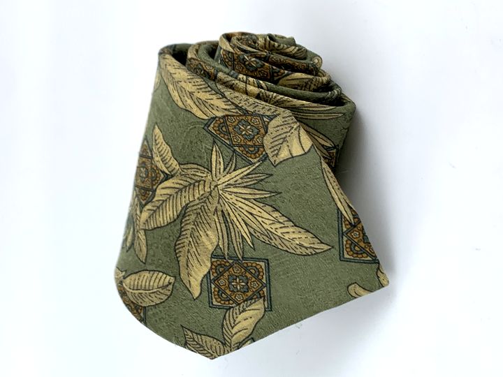 【楽天スーパーSALE 50％OFF】アルテア ネクタイ ボタニカル柄 ブランド メンズ グリーン Altea 【中古】