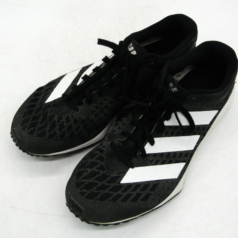 adidas アディダス スニーカー ローカット アディゼロ ベコジ 2.0 GZ5434 ALERAS シューズ 靴 黒 メンズ 27.5サイズ ブラック 【中古】