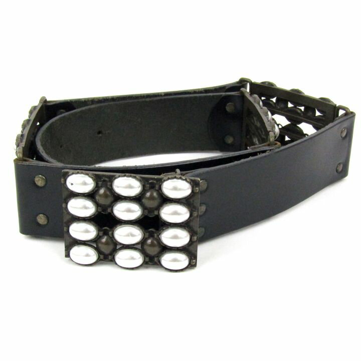 アバハウス ドゥヴィネット ベルト パールモチーフ ブランド 小物 レディース ブラック Abahouse Devin..