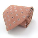 LANCEL ランセル ブランド ネクタイ 総柄 シルク PO メンズ ピンク 【中古】