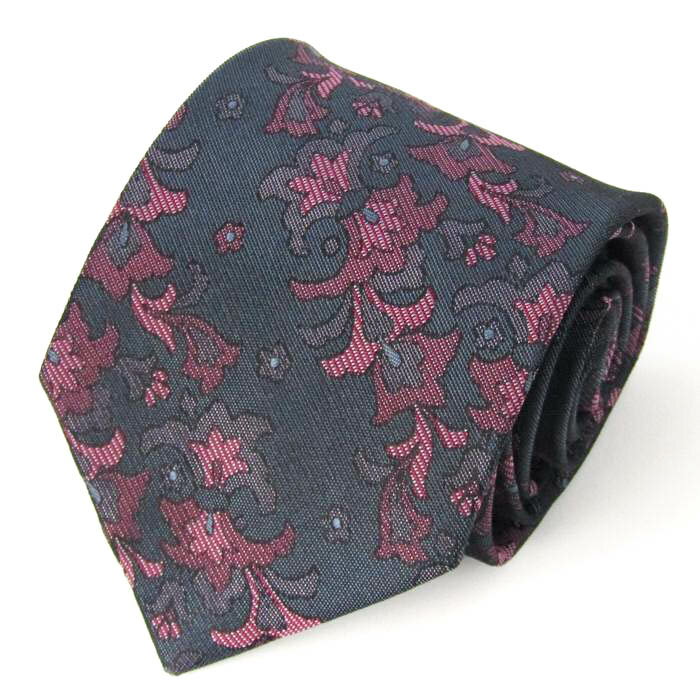 Guy Laroche ギ・ラロッシュ ブランド ネクタイ 総柄 シルク PO メンズ ネイビー 【中古】