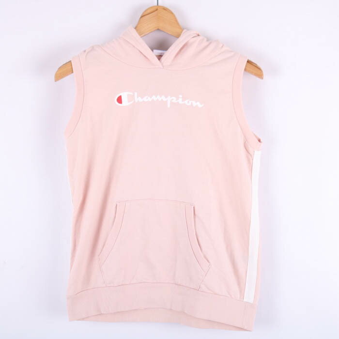 Champion チャンピオン パーカー トップス ノースリーブ ラブトキシックコラボ キッズ 女の子用 160サイズ ピンク 【中古】