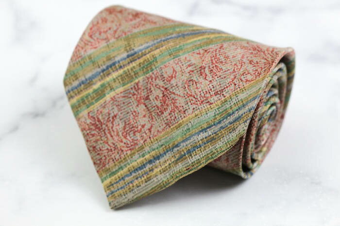 mariclaire マリクレール ブランド ネクタイ ストライプ柄 シルク PO メンズ ブラウン 【中古】